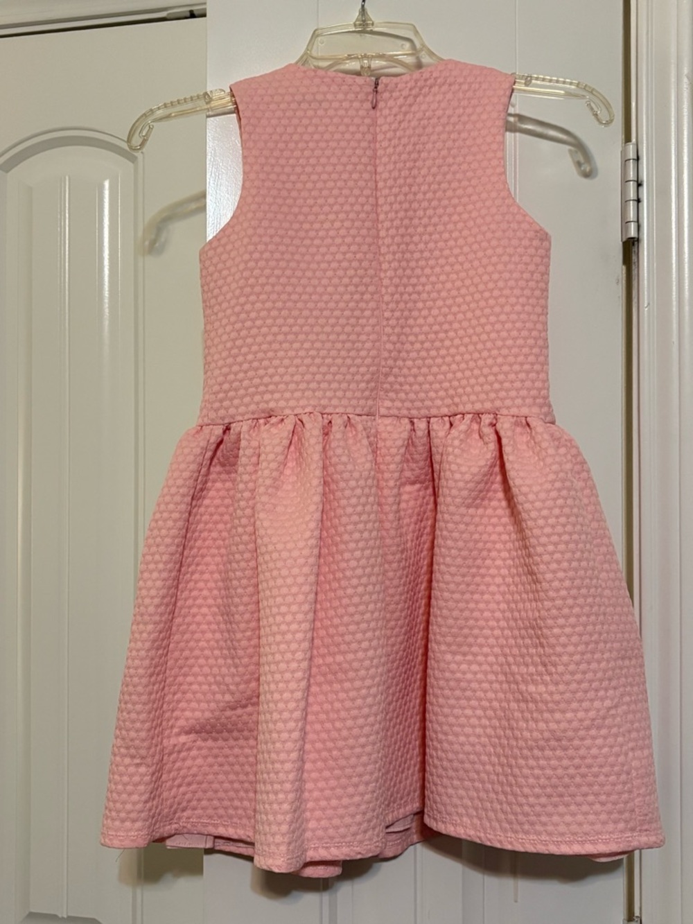 David Charles Black Label Pink Textured Girls Dress - Picture 2 of 4